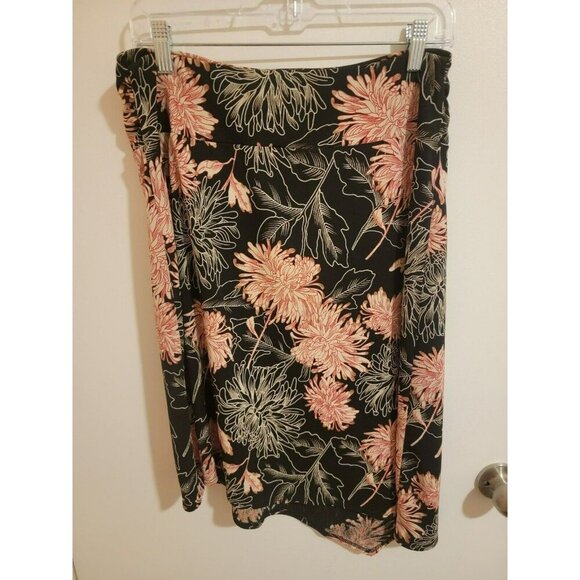 Parallel Studio Womens medium Floral Skirt Bohemian Flowers Pull On Pre-owned - Picture 1 of 6